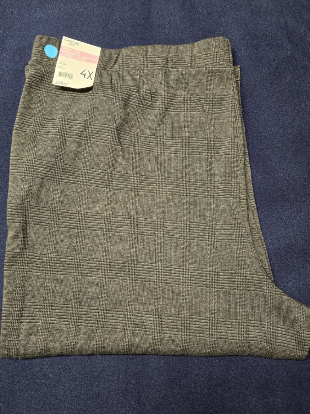 NWT 4X Plaid Harper Pants from George